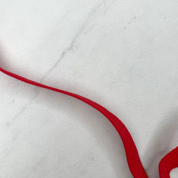 Red ID Badge Holder School Work Lanyard Necklace with Clasp - Picture 5 of 10